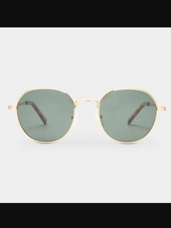 Le Specs Odyssey Gold Khaki Polarized Sunglasses EUC main image 4